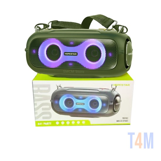 Coluna Bluetooth Hopestar A41 Party Verde